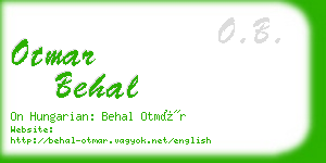 otmar behal business card